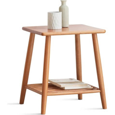 Cafiedr Coffee Table, 100% Natural Wood, Sofa Table, Living Room Coffee Table, Bedroom Bedside Table, Storage Table, Durable, Waterproof - Wood Colour