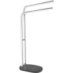 Teinjaen Freestanding Towel Rail Chrome-Plated with Polyresin Base Plate 30 x 17 x 81.5 cm for Bathroom Stainless Steel