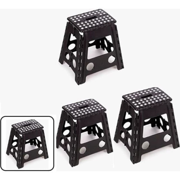 Resaes Resistant And Aesthetic RESAES Portable Folding Stool, Non-Slip, Sturdy, Durable and Easy to Carry, Load Capacity up to 150 kg, Small Folding Ladder for Adults and Children, Ideal for Home and Outdoor (32 cm)