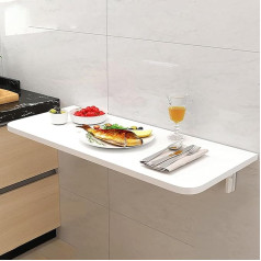 Sfjatta Wandmontierter Klapptisch, Wandtisch aus Holz, Klapptisch für die Waschküche, platzsparender wandmontierter Klapptisch, herunterklappbarer wandmontierter Schreibtisch für kleine Räume