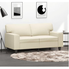 ‎Brokky Brokky Loveseat 359413 Loveseat 2-Seater Sofa for Living Room Sofa Loveseats Cream 120 cm Faux Leather