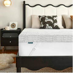 Bacalar ® Mattress Topper 180 x 200 cm for Deep Sleep, Cold Foam Topper 180 x 200 cm H3, Mattress Topper 180 x 200 cm Gel Foam Box Spring Bed 7 cm Height