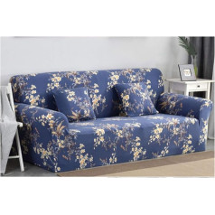 Simpvale SimpleVALE Stretch Sofa Slipcover Loveseat Couch Cover Polyester Spandex Fabric Elastic Furniture Protector 1 Piece 014# Light Grey 3 Seater