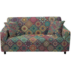 ‎Godeni GODENI Mandala-Muster elastische Sofa-Abdeckung Stretch-Slipcover-Sektion COUT-Abdeckung 1/2/3/4 Sitzer for Wohnzimmer Funda de Sofá Sofagarnitur (Color : Set 8, Size : 3-Seater 190-230cm)