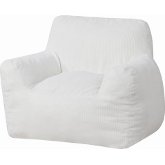 Dgbaobei Kids Sofa Chair Kids Bean Bags Soft Chair for 0-3 Years (White)