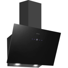 Sndoas Cooker Hood, 700 m³/h Strong Suction Power, 9 Power Levels, Cooker Hood 60 cm Recirculation or Exhaust Mode, LED Display Touch Screen, Delay Off Function, Black