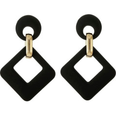 SIXDUTON Acrylic Retro Neon Large Earrings, Rectangle Statement Earrings for Women and Girls, Earrings for 80s Party Costume Accessories