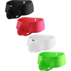 iKingsky Modal Cheeky Boxer Shorts for Men Sexy Brazilian Back Underwear Low Waist Pouch Thong Underwear