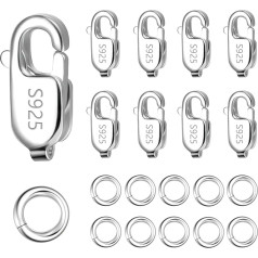 ALEXCRAFT 925 Sterling Silver Chain Clasp Gold Chains Clasps Bracelet Clasp for DIY Jewellery Making