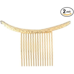 Fenteer Hair Arrangement Hair Comb Side Comb for Bridal Hairstyle Hairstyle Aid, Gold × 2
