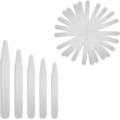 100 Pieces Plastic Collar Stays in 5 Sizes Transparent Men's Collar Stays Set Collar Stays Collar Stays for Shirts, transparent