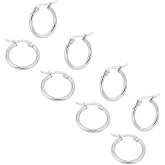 UNICRAFTALE Over 40pcs 19 mm Hoop Earrings Stainless Steel Hoop Earrings Hypoallergenic Earrings Hoop Components for Women Jewellery Making Stainless Steel Colour