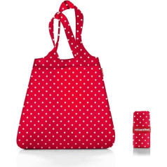 Reisenthel Mini Maxi Shopper Shopping Bag 15 L Mixed Dots Chilli Red, red