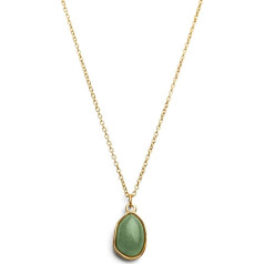 Zentana Green Aventurine Necklace - 18K Gold Plated - Gemstone Pendant - Creativity, Gold
