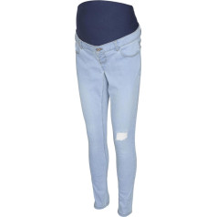 MAMA.LICIOUS Women's VMMZIV Destroyed Skinny Jeans, Noos Jeans, Light Blue Denim, L, Light blue (light blue denim)