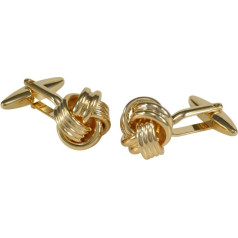 LINDENMANN Gold Tone Knot Cufflinks Gift Box 1536-3, Rhodium