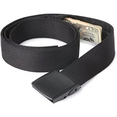 SEIYOGDS Money Belt with Secret Compartment Belt, Travel Money Belt for Hidden Paper Money with Plastic Buckle for Casual Wear to Avoid Pickpocket, Unisex