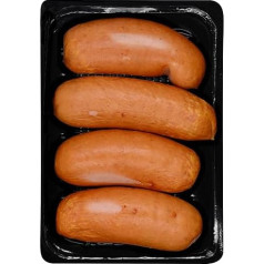 Food-United Knackwurst 400 g Prague Bacon Cracker Sausages According to Regensburg Sausage Art Made of Beef Pork Meat Perfect as Roasting Grill Sausage and Ideal Hand Snack Sausage (1)