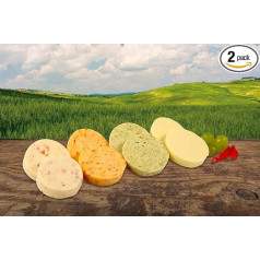 Landmetzgerei Schiessl's Grill Cheese Set, 400 g, Homemade Top Quality from Bavaria, 2 x Grill Cheese Daler Chilli, Natural, Herbs, Ham