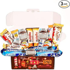 Chocolate Gift Box, Original Gift for Christmas, Birthdays, Children, Partner - Children Bueno White, Happy Hippo, Kinder Joy, Nutella, Oreo - Chocolate Box
