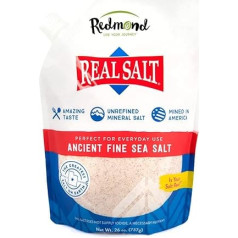 REDMOND Real Sea Salt - Natural Unrefined Organic Gluten Free Fine, 26 ounce pouch (1 Pack)