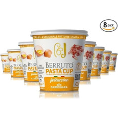 Premium Italian Pasta Snack Carbonara Delicious Instant Noodles / Natural / No Palm Oil, No Flavour Enhancer, No Preservatives 8 x 70 g