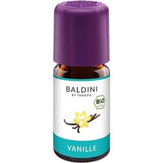 Baldini - Vanilla Extract BIO, 100% pure natural aroma of pure essential vanilla oil in organic alcohol, 5 ml