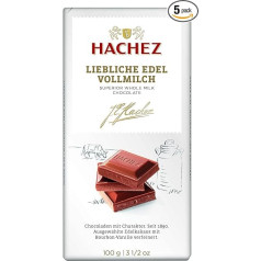 Hachez Elegant Board - Bright Elegant Whole Milk Cocoa de Balao Pack of 5 (5 x 100 g)