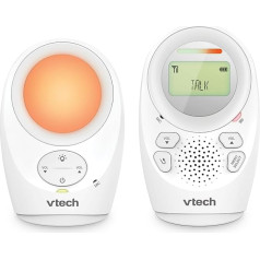 VTech DM1211 Audio Baby Monitor, Long Range, Baby Monitor with 2-Way Talk, Noise Level Display, Temperature Sensor, Soothing Sounds, Parent Unit Belt Clip