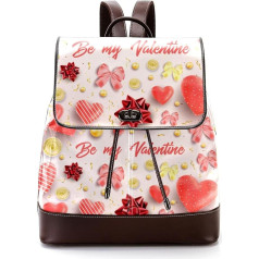 Personalisierte Schultaschen Büchertaschen für Teenager Valentinstag Herz, Mehrfarbig, 27x12.3x32cm, Rucksack Rucksäcke