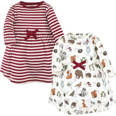 Touched by Nature Mädchen One-Size Organic Cotton Short Long Sleeve Dresses
