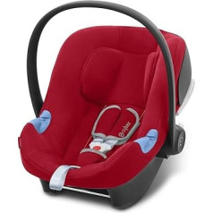 CYBEX Silver Aton B i-Size Baby Car Seat Incl. Newborn Insert, From Birth to Approx. 24 Months, 45 to 87 cm, Max. 13 kg, for Cars with and without ISOFIX, Dynamic Red