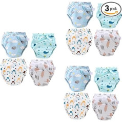 3 Sets of Training Pants Infant Nappies Washable Nappies for Babies Reusable Nappies Washable Baby Nappies Cloth Nappies for Babies Reusable 4 Pieces x 3
