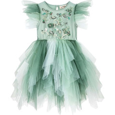 Tutu Dress for Girls - Gradient Sleeveless Tulle Dress Tiered Multilayer Toddler Dress for Wedding Birthday Photo Prop