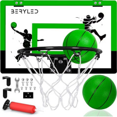 Mini Indoor Outdoor Basketball Hoop Kids Game with 2 Balls Game Board with Door or Wall Mounted for Kids Girls and Adults