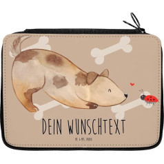 Mr. & Mrs. Panda Personalised Pencil Case Dog Ladybird - Personalised Gifts, Office Pen Case, Dogs, Dog Owners, Animal Lovers, Brown Personalised, Hand Drawn