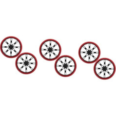 3 Sätze Einkaufswagenräder Räder Für Gehhilfen Kinderwagen Rad Ersatzräder Für Wanderer Scooter-räder Laufräder Walker Ersatzräder Räder Für Kinderwagen Rot Pu 2 Stück * 3 Lurrose