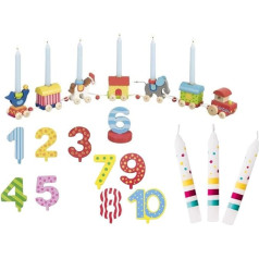 Birthday Train Circus Circus Train + Numbers 1-10 + 10 Colourful Candles Susi
