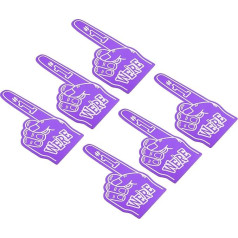 PATIKIL Giant Foam Fingers 18 Inches, 6 Pieces Foam Hand EVA Foam Finger Cheerleading Accessories for Sports Events Baseball Basketball Football Games, Purple