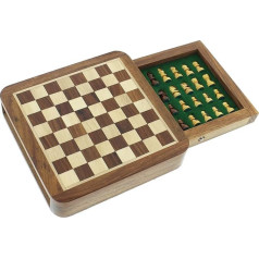 Emporium Collection Travel Magnetic Chess Board Set with Drawer