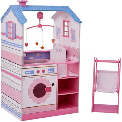 Olivia's Little World Olivia's Classic Unicorn Doll Changing Station Dollhouse-White/Pink/Gold