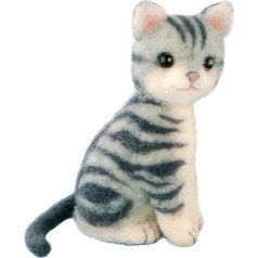 made of felt wool kit fluffy wool, felt cat American Shorthair H441-426 Designed by Susa SunaTomoko