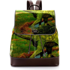 Personalisierte Schultaschen Büchertaschen für Teenager, prähistorischer Dinosaurier, Mehrfarbig, 27x12.3x32cm, Rucksack Rucksäcke