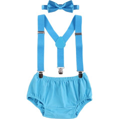Newborn Baby Boys Toddlers Cake Smash Outfit Shorts Bloomers Bowtie adjustable Elastic Y Back Suspenders Photo Props Children Kids Unisex Braces 3pcs Set