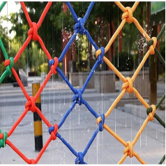 LoiYtrd Kletternde Gurtbänder Kletternetz Farbe Kletterfrachtnetz Seilleiternetz, Wandhängematte Baumhaus Baumhaus Deckgeländer Gewebtes Trenngitter Sisalseil Zaungeflecht(3 * 4m)