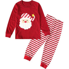 Kids Boys Girls Xmas Clothes Set Baby Fall Christmas Santa Clothing Set Tops Striped Pants Outfits Cute Toddler Christmas Outfits A-253