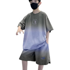 2025 Summer Boys and Girls Fixed Button Shirt Trousers Set Casual Children's Clothing Outfit 2-Piece Hawaiian Shirt Tops Two Piece Boys Clothing Sets Party Dress Letter Baby