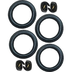 Set of 4 12 Inch Tyres 12½ x 1.75 = 47-203 CBK-MS + Inner Tube with 45° Angle Car Valve Bicycle Trailer Pushchair Scooter Tricycle
