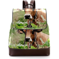 Tierkuh Bossy Prairie personalisierte Schultaschen Büchertaschen für Teenager, Mehrfarbig, 27x12.3x32cm, Rucksack Rucksäcke