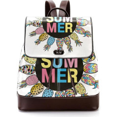 Ananas, Sommer, niedlich, personalisierbar, Schultaschen, Büchertaschen für Teenager, Mehrfarbig, 27x12.3x32cm, Rucksack Rucksäcke